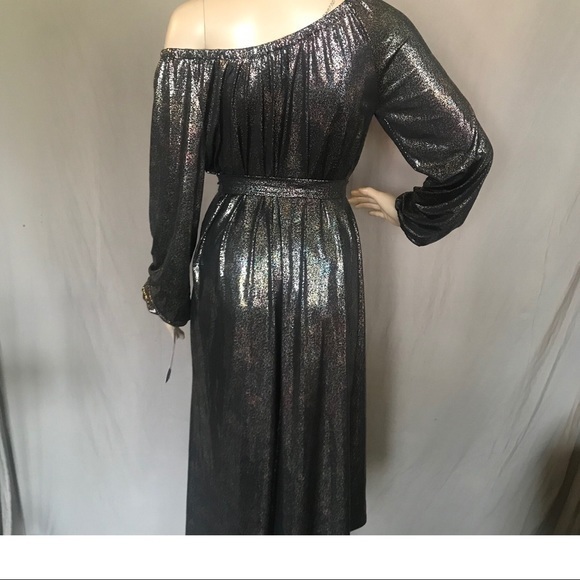 LuLaroe Eve Black Iridescent Dress Size Small long sleeves - Picture 14 of 16